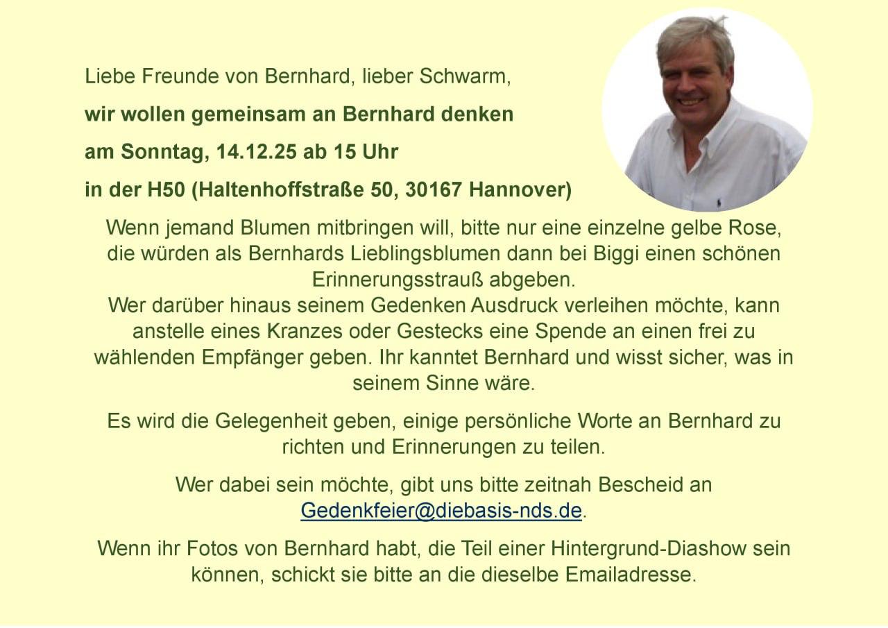 gedenkfeier Bernhard Nowack