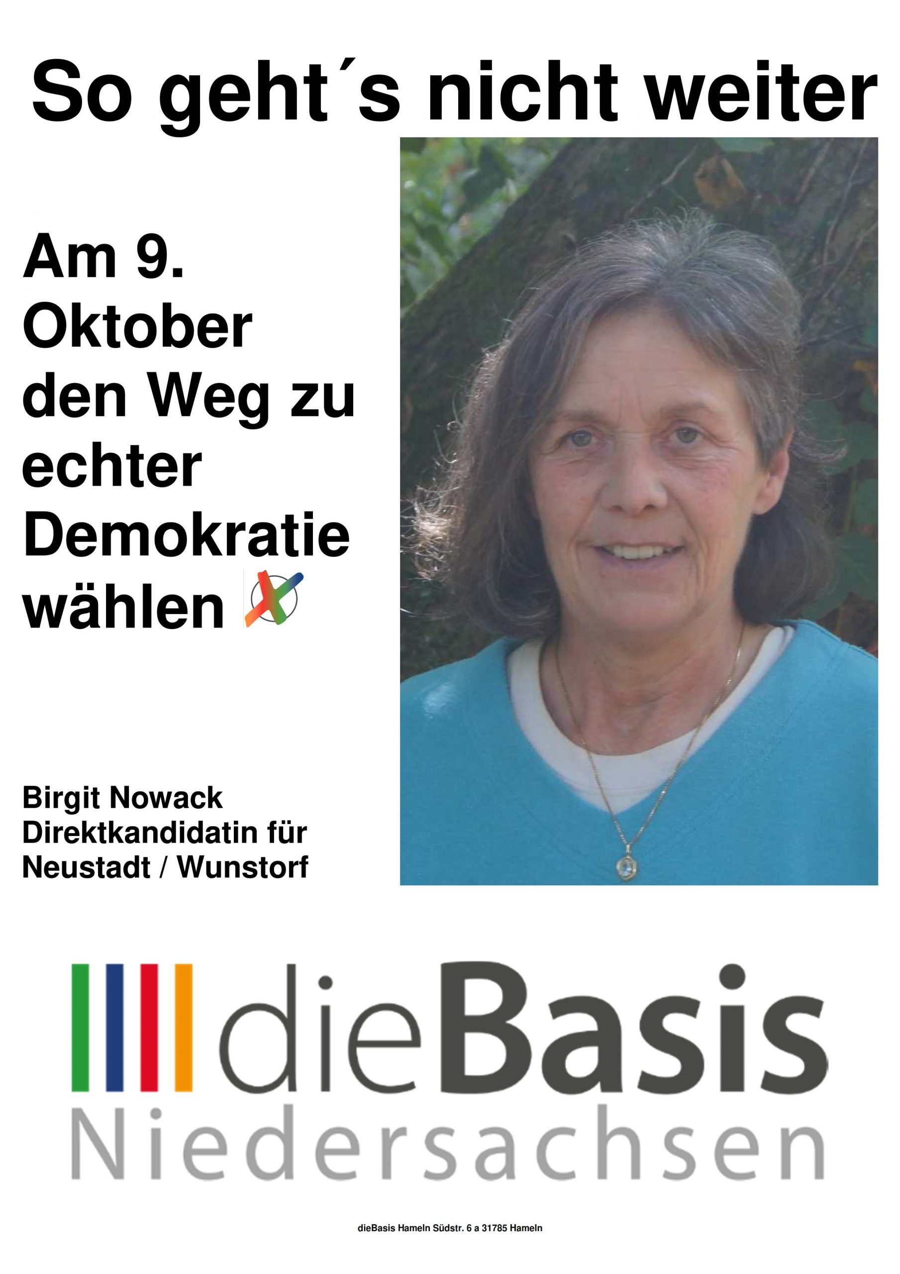 Plakat_Birgit-Nowack_Direktkandidatin dieBasis
